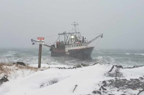 F/V Cape Cordell: Fishing boat that ran aground near Fortune Harbour returns to dock
