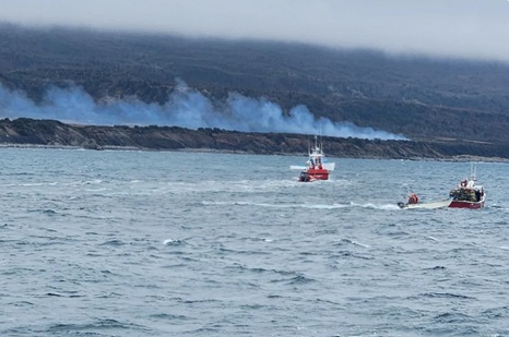 A vessel capsized off Newfoundland’s west coast